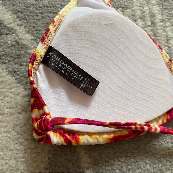 NWOT Kardashian Kollection Swimwear Mother of Pearl Accent String Bikini - Picture 6 of 8